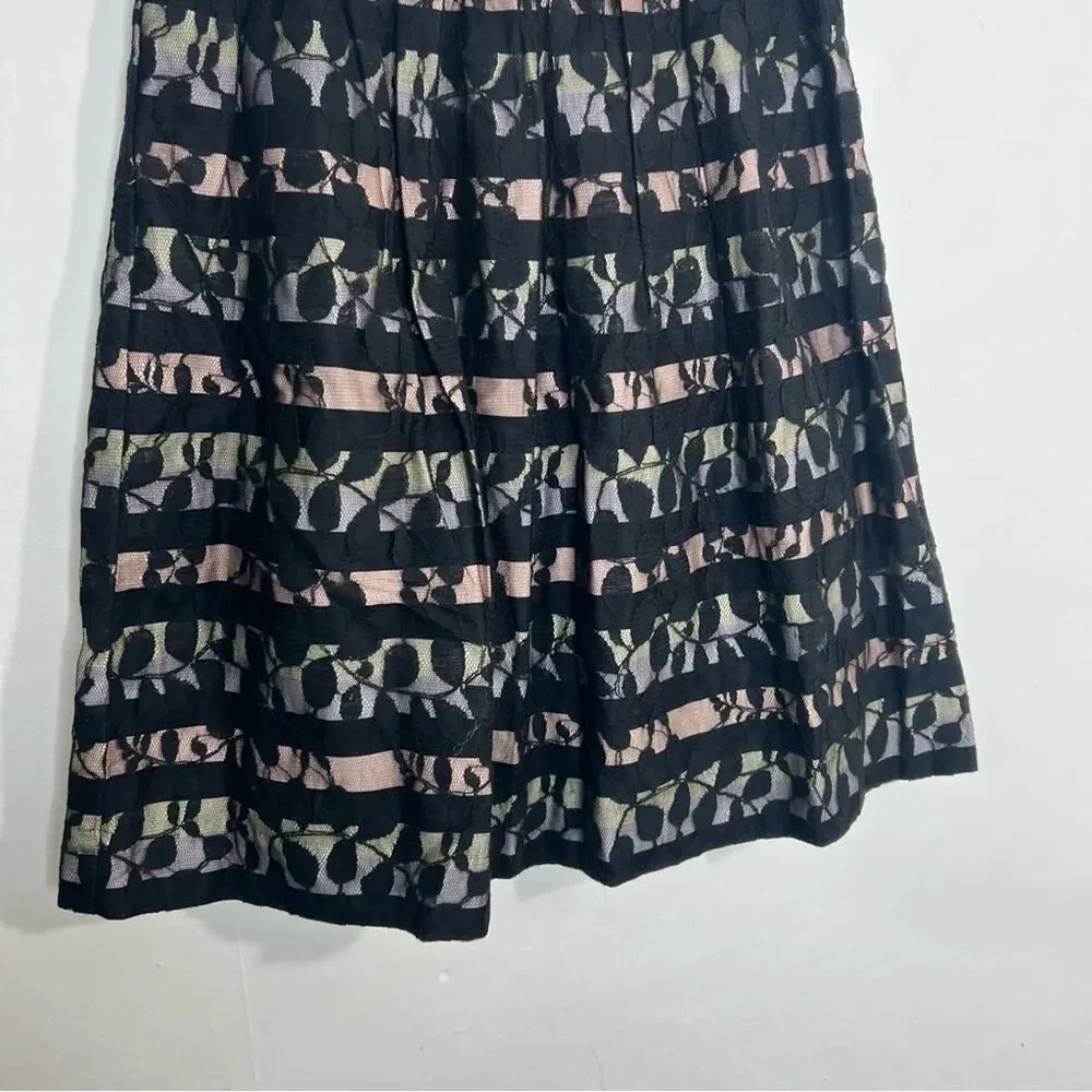 Anthropologie Floreat Charente Lace Overlay Skirt Size 2